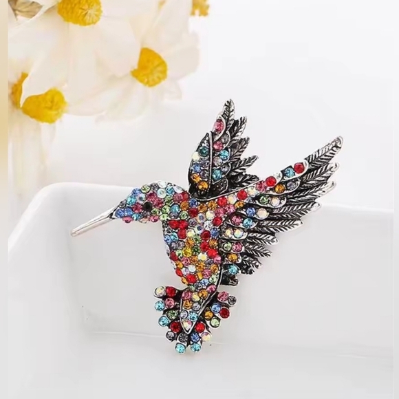 Undefined Accessories - Humming Bird hot crystal cloth Brooch